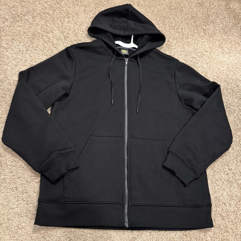 520. Athletic Works Men's Black Zip-Up Hoodie (L)